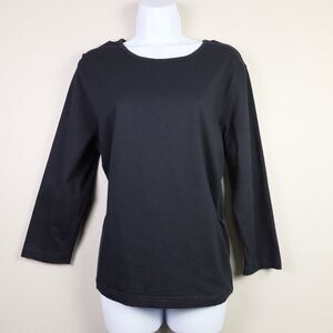Koret Black Base Layer 3/4 Sleeve Top Size Large